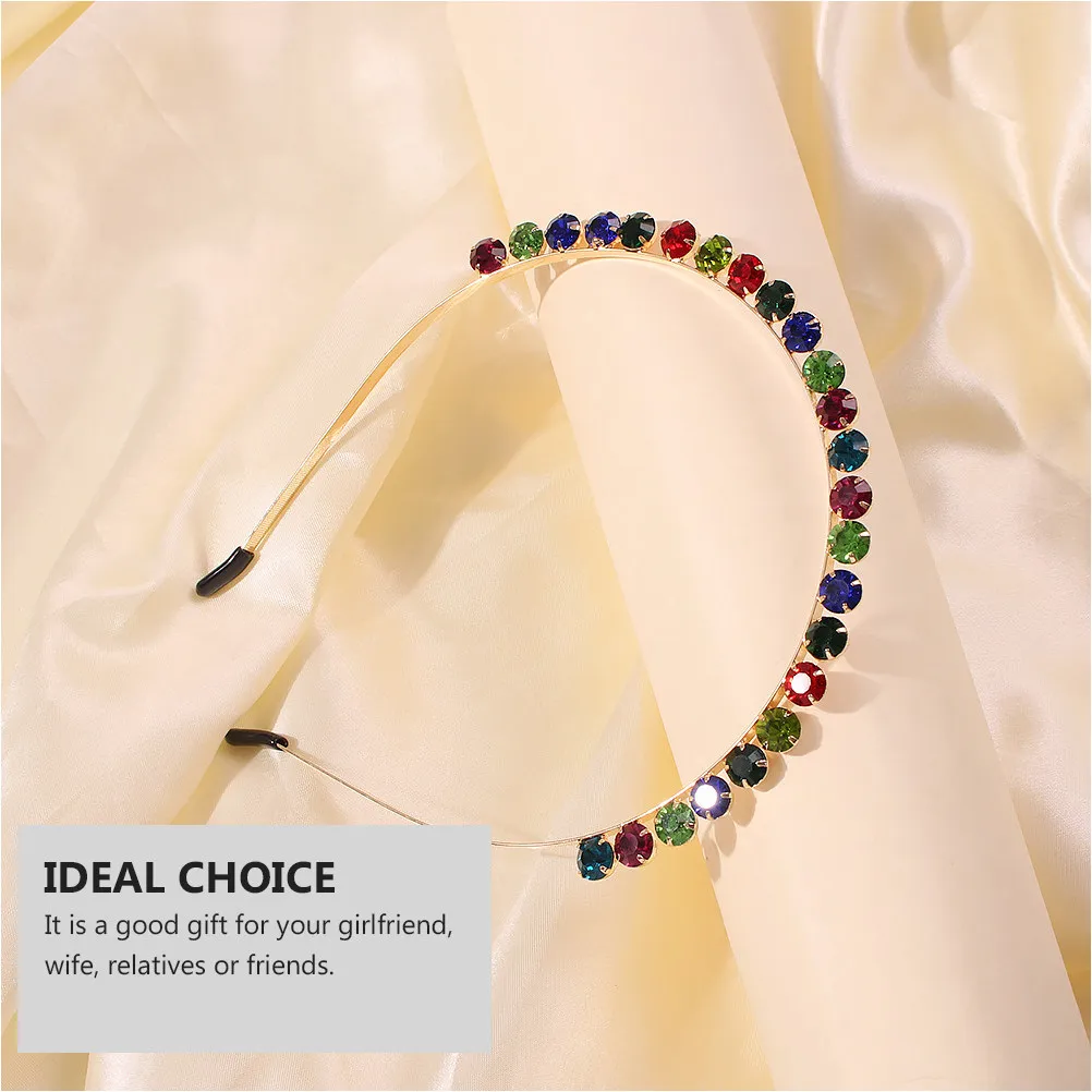 

Красочный ободок для волос со стразами из цельного сплава, элегантный обруч для волос для свадеб, вечеринок, офиса, для девушек и женщин, модные ободки с бриллиантами