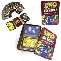 Uno No Mercy Game Board Games Iron Box UNO Cards Table Family Party Entertainment UNO Games Card Toy Children Birthday Gift