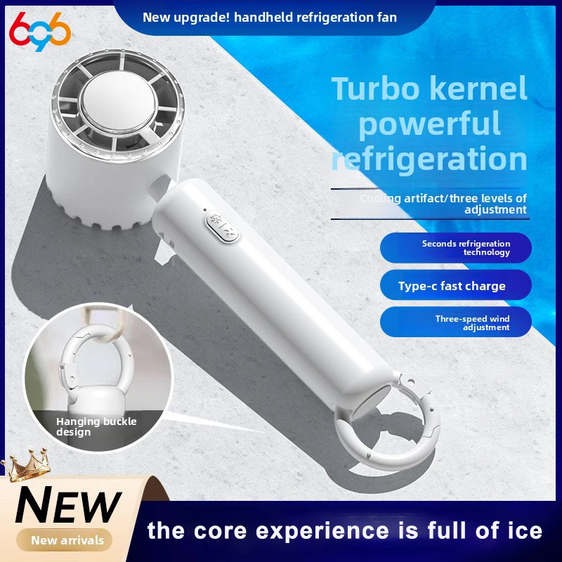 Mini New 3 Speeds Fan Cooling Fan Camping Outdoor 2000mAh Battery Portable 90 ° Rotation Desktop Mountaineering Buckle Fans