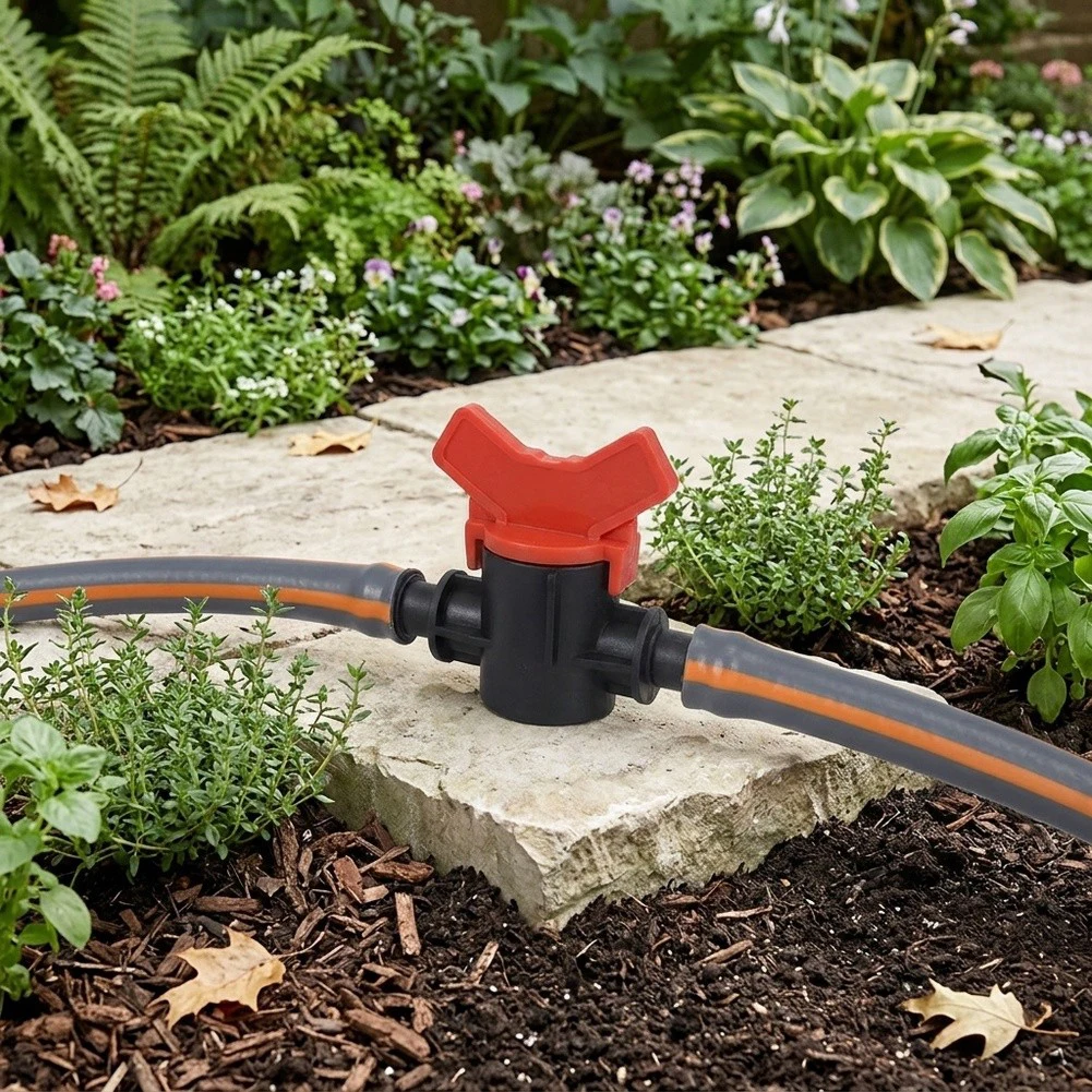 Barbed Ball Valve 16mm to 16mm ABS Engineering Plastic for Drip Irrigation Systems and Small Scale Water Control