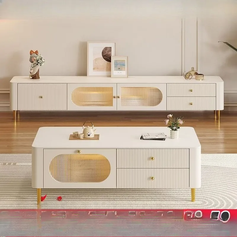 

TV cabinet, living room 2026 new light luxury high sense