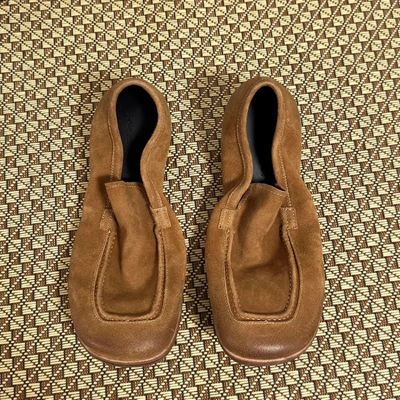 Handmade Fisherman Shoes Men's Cowhide Slip-on Casual Loafers Genuine Leather Outdoor Comfortable Driving Shoes Mocassin Homme