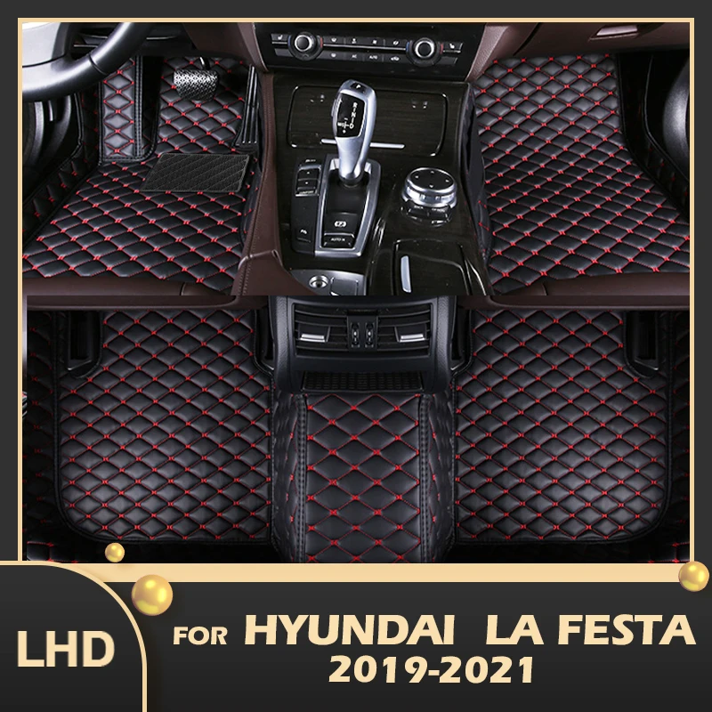 

Car Floor Mats For Hyundai La festa 2019 2020 2021 Custom Auto Foot Pads Automobile Carpet Cover Interior Accessories