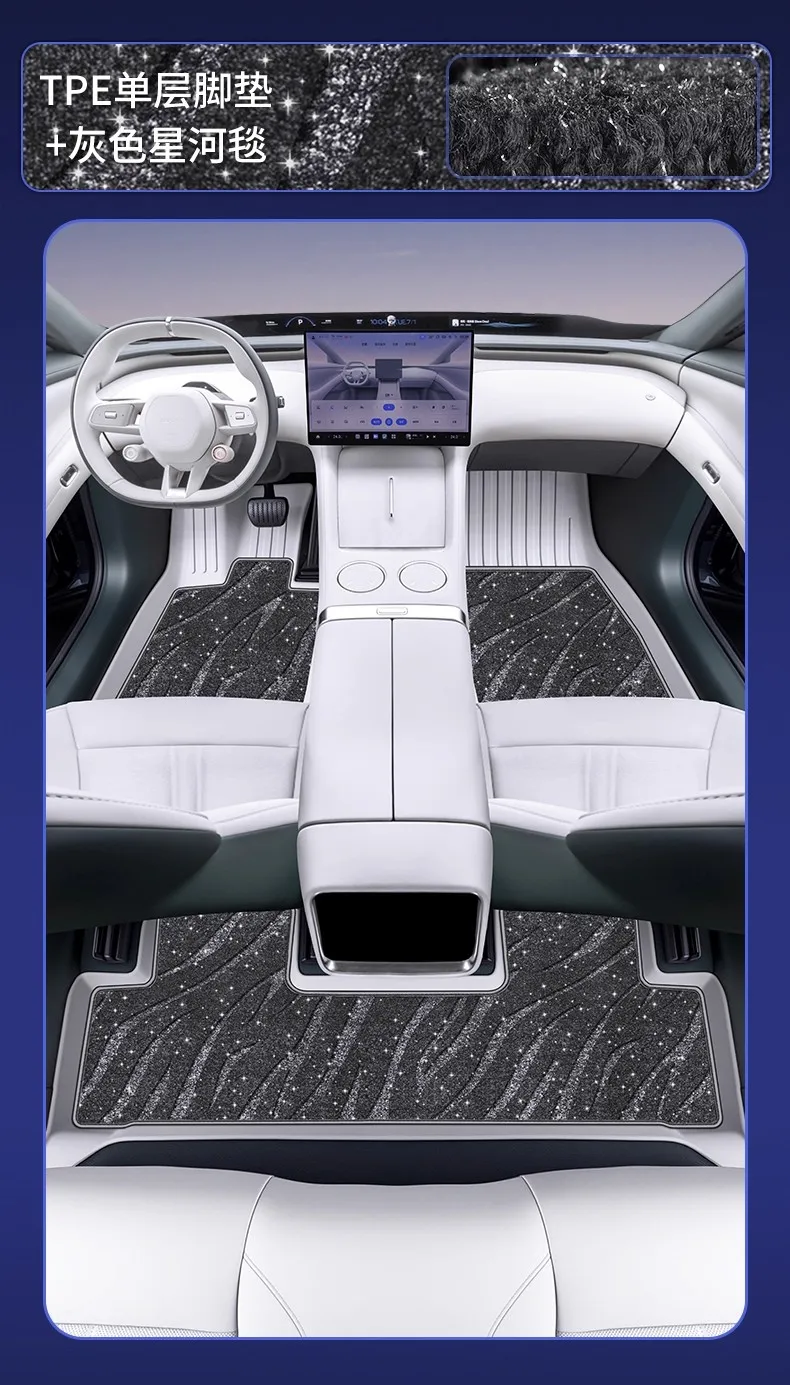 For Xiaomi YU7 2025 Car Floor Mats TPE Waterproof Anti-scratch Single/Double Layer Foot Pad Floor Carpet Car Interior Accessory detail image 11
