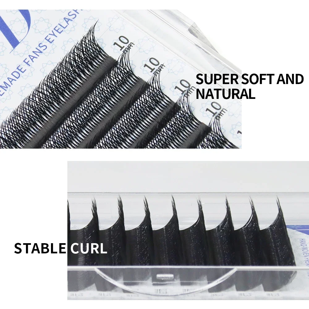 GAHAMACA Two Tips 6D W Shape Lashes Extension Premade Volume Fan High Quality Fake Eyelashes Supplies Natural Look Makeup Tool