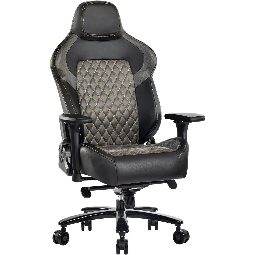 

Gaming Chair 440LBS Gaming Chair with Metal Base Memory Foam Lumbar 4D Adjustable Armrest，Ergonomic High-Back Computer Chair