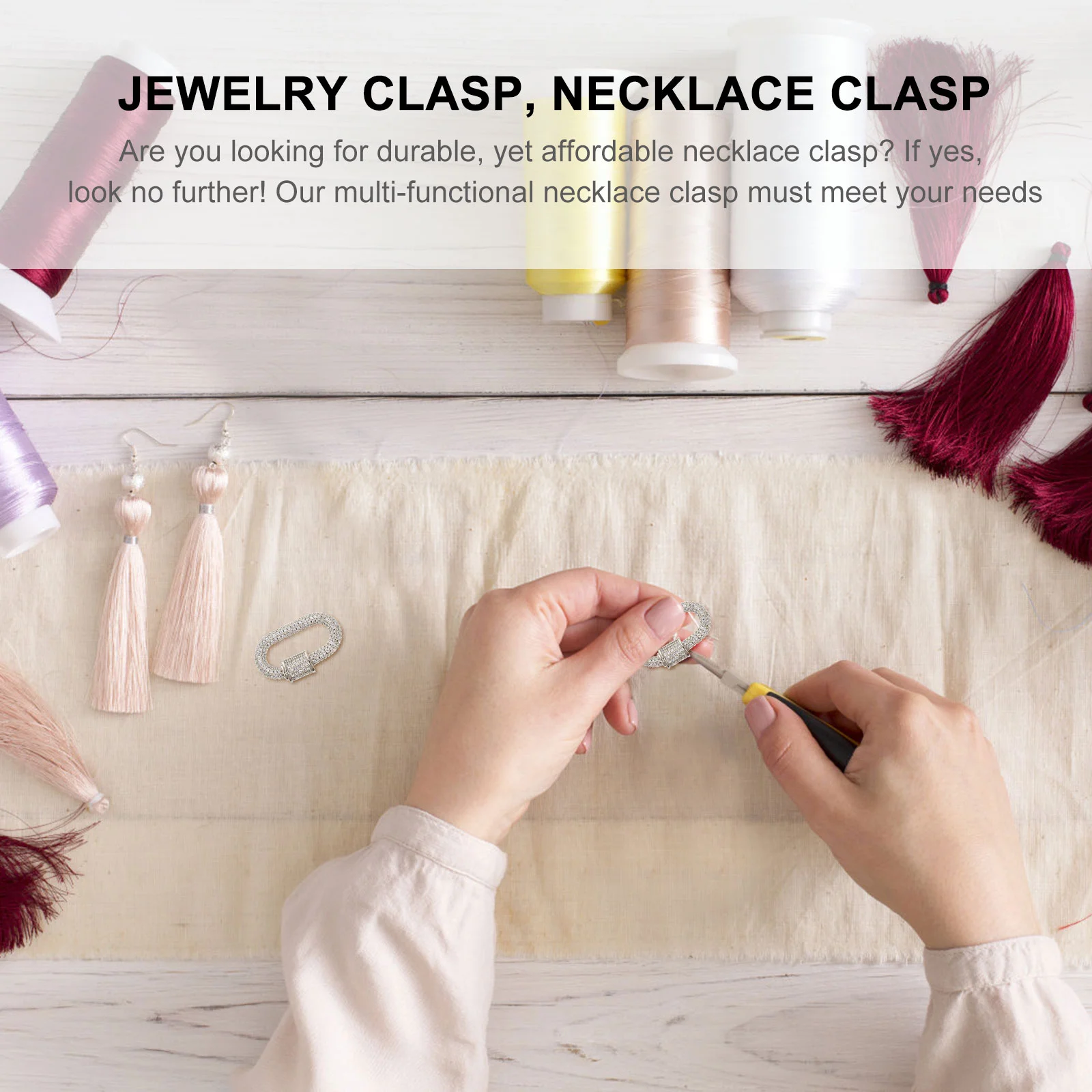 Necklace Clasp Jewelry DIY Connector Practical Premium Crystal Durable Connecting