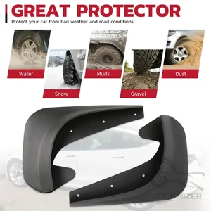 Evrensel Araba Çamurluk Çamur Flaps Splash Muhafızları Ön ve Arka tekerlek çamurluklar, Oto Aksesuarları, 4 adet Arka çamurlukta ilk 10 satış-no. 6