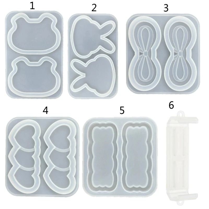 E15E Resin Shaker Molds Silicone Resin Casting Molds Epoxy Molds for DIY Pendant Charm Jewelry Making Accessories