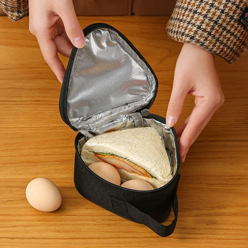 Borsa per il pranzo isolata triangolare addensare il dispositivo di raffreddamento termico Bento Box Bags contenitore per alimenti portatile da