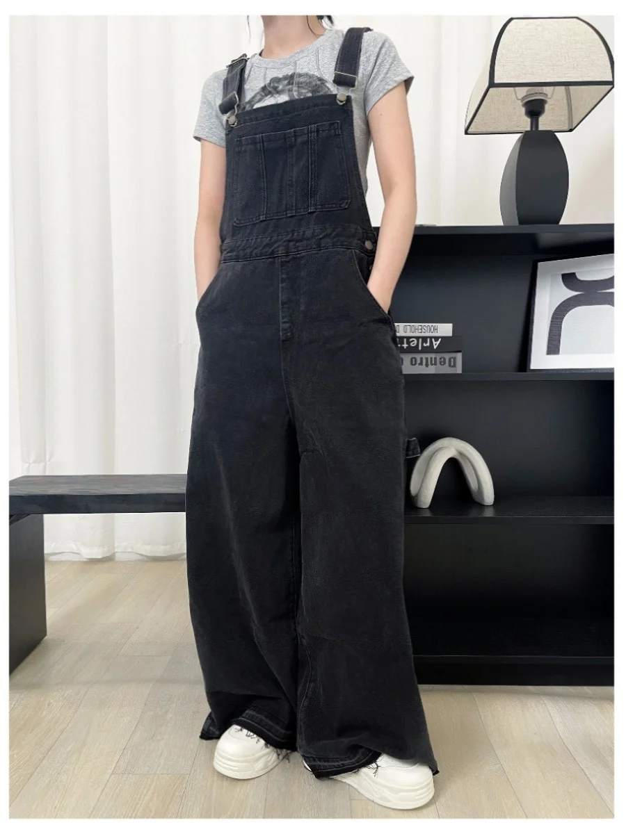 

Большие размеры 300, повседневные прямые джинсы, джинсовые комбинезоны, утягивающие широкие брюки для похудения, модные длинные брюки с высокой талией...