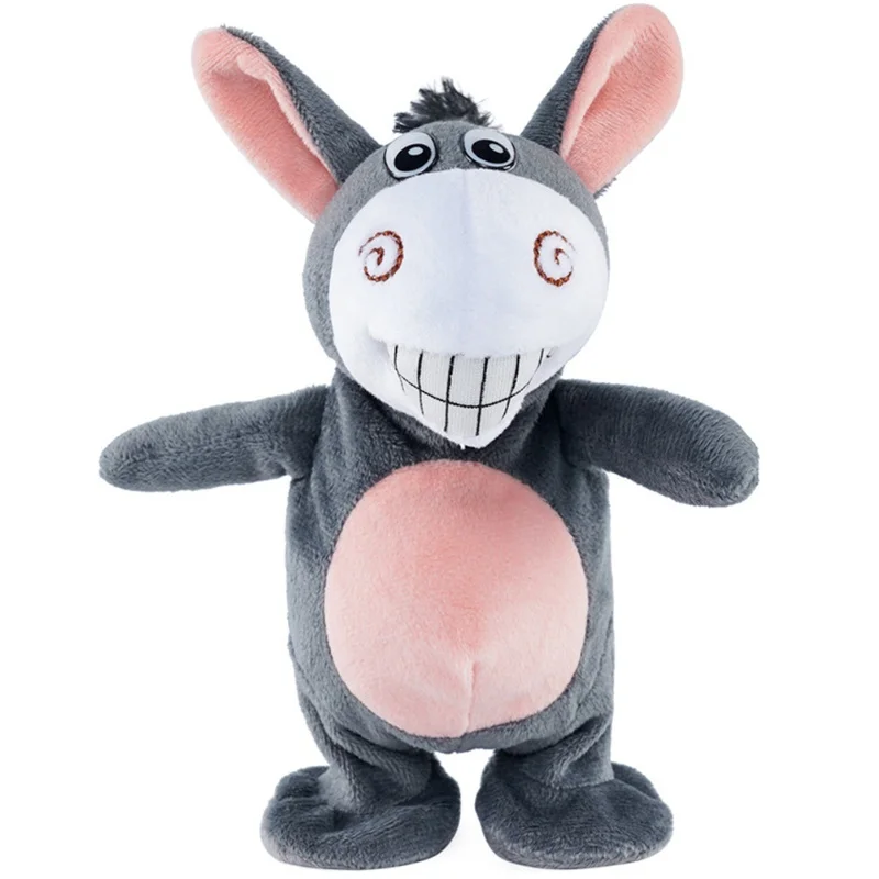 محشوة ألعاب حيوانات الكهربائية مضحك حمار دمية للطفل 72 أغاني الأطفال ألعاب من القطيفة المشي والتحدث ألعاب من القطيفة