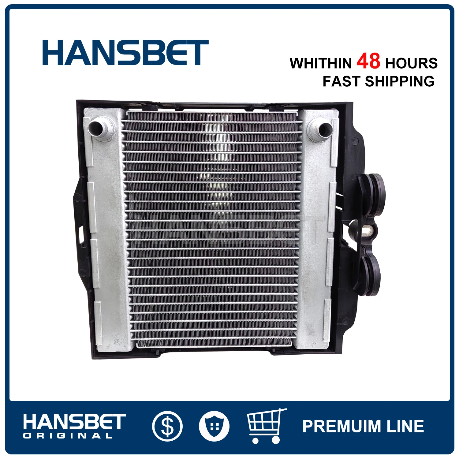 

Engine Auxiliary radiator with bracket Right for BMW 5 6 7 Series F07 F10 F01 F02 535i 640i 740i N55 17117802662 HANSBET