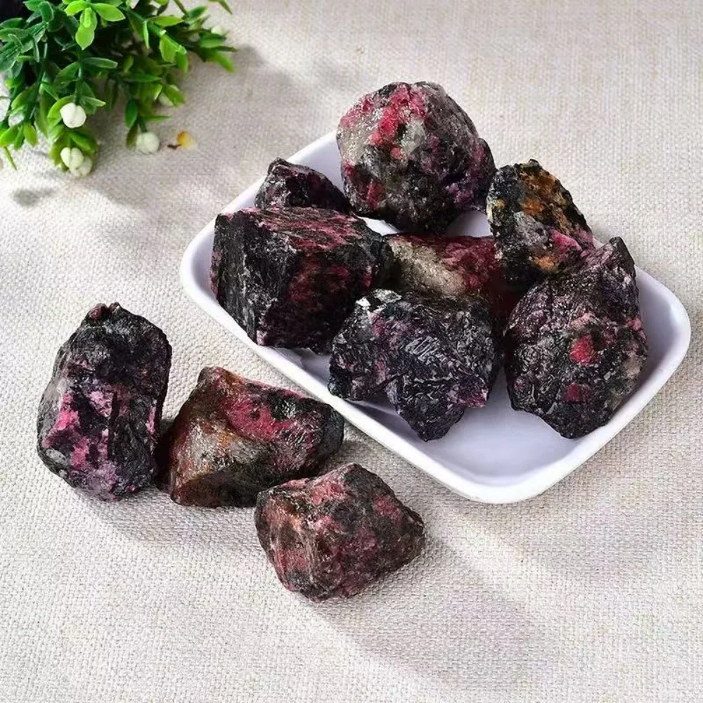 Natural Rhodonite Raw Stones Natural Rocks Garden Aquarium Reiki Mineral Specimens Spiritual Wicca Healing Crystals Gift - view 4
