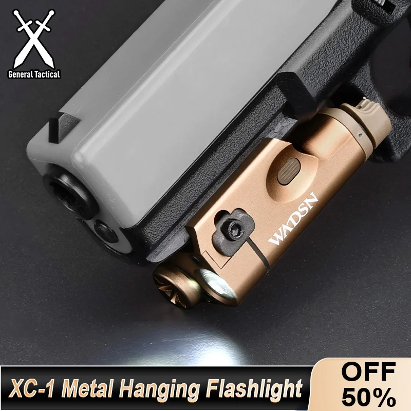 

WADSN Tactical Airsoft Surefir XC1 Flashlight MINI LED Weapon Scout Hunting Gun Light Fit 20MM Picatinny Rail Glock 17 18C G19