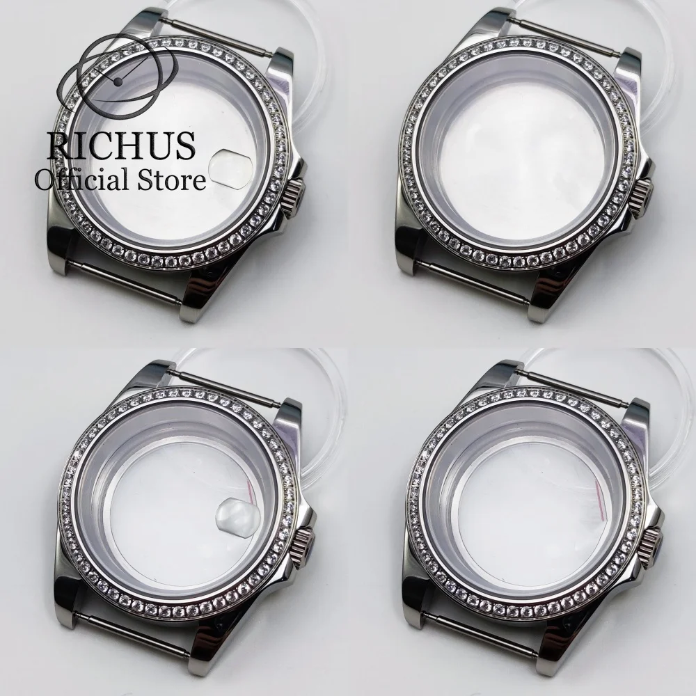

RICHUS 36/39mm Black Sapphire Crystal Stainless Steel Watch Case Fit NH35 NH36 ETA2824 PT5000 ETA2836 Miyota82 Movement