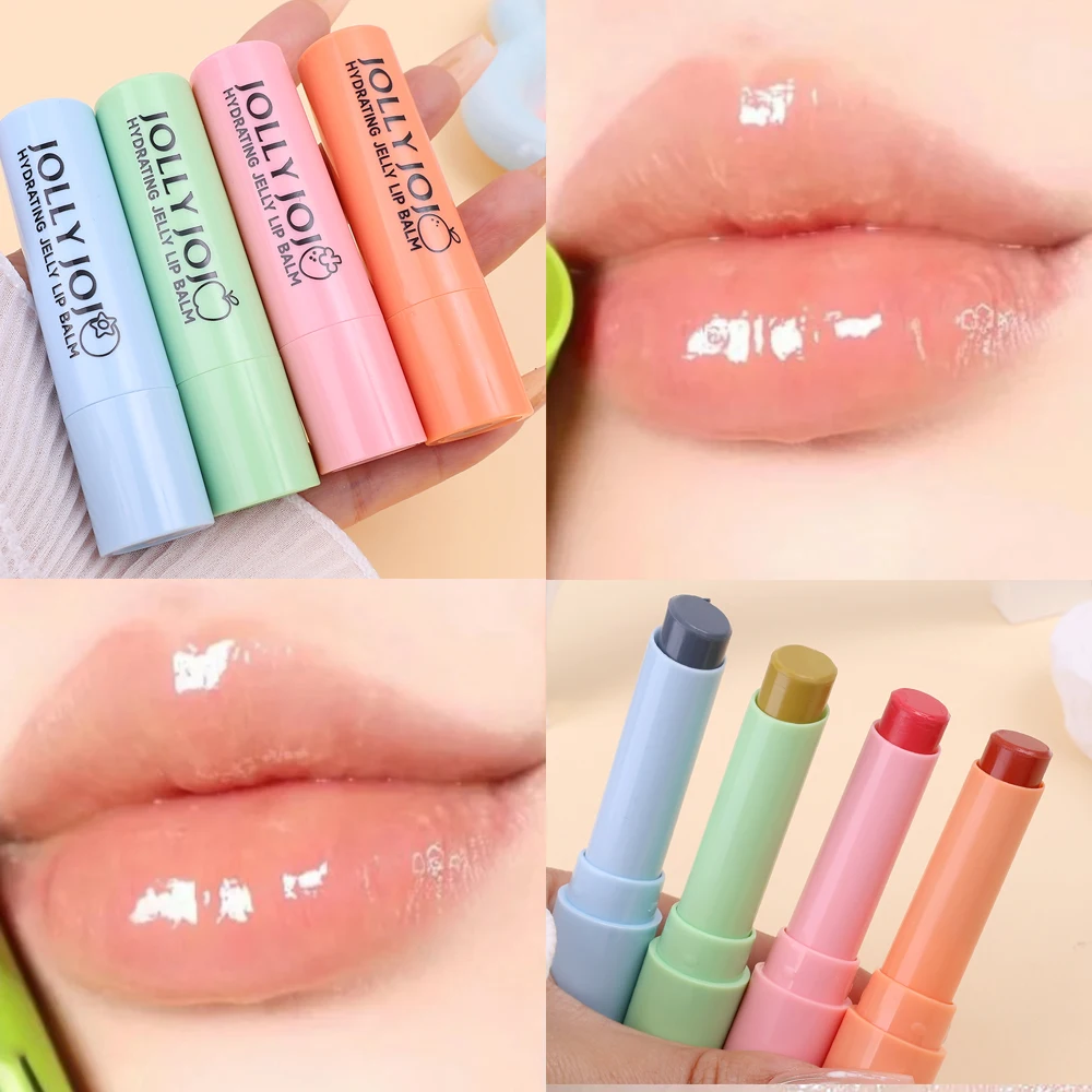 Mirror Colored Lip Balm Transparent Pink Lipstick Long Lasting Moisturizing Lighten Lip Lines Jelly Plump Lip Care Korean Makeup