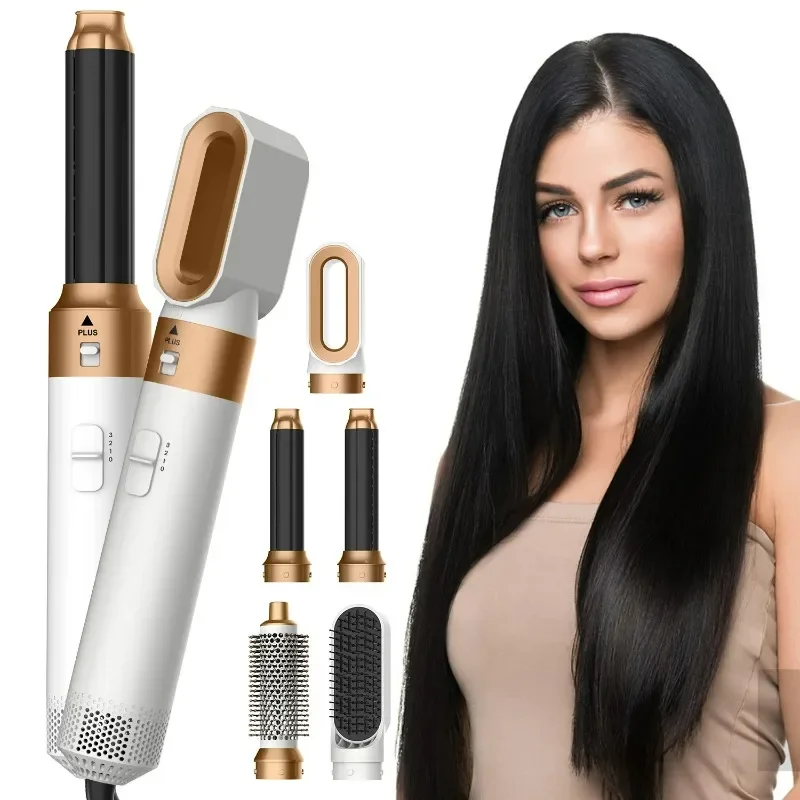 5 in 1 Quality Hairdryer Comb Hot Air Comb for Curling and Straightening Hair Automatic Straight Hair Comb Styling Hair Dryer