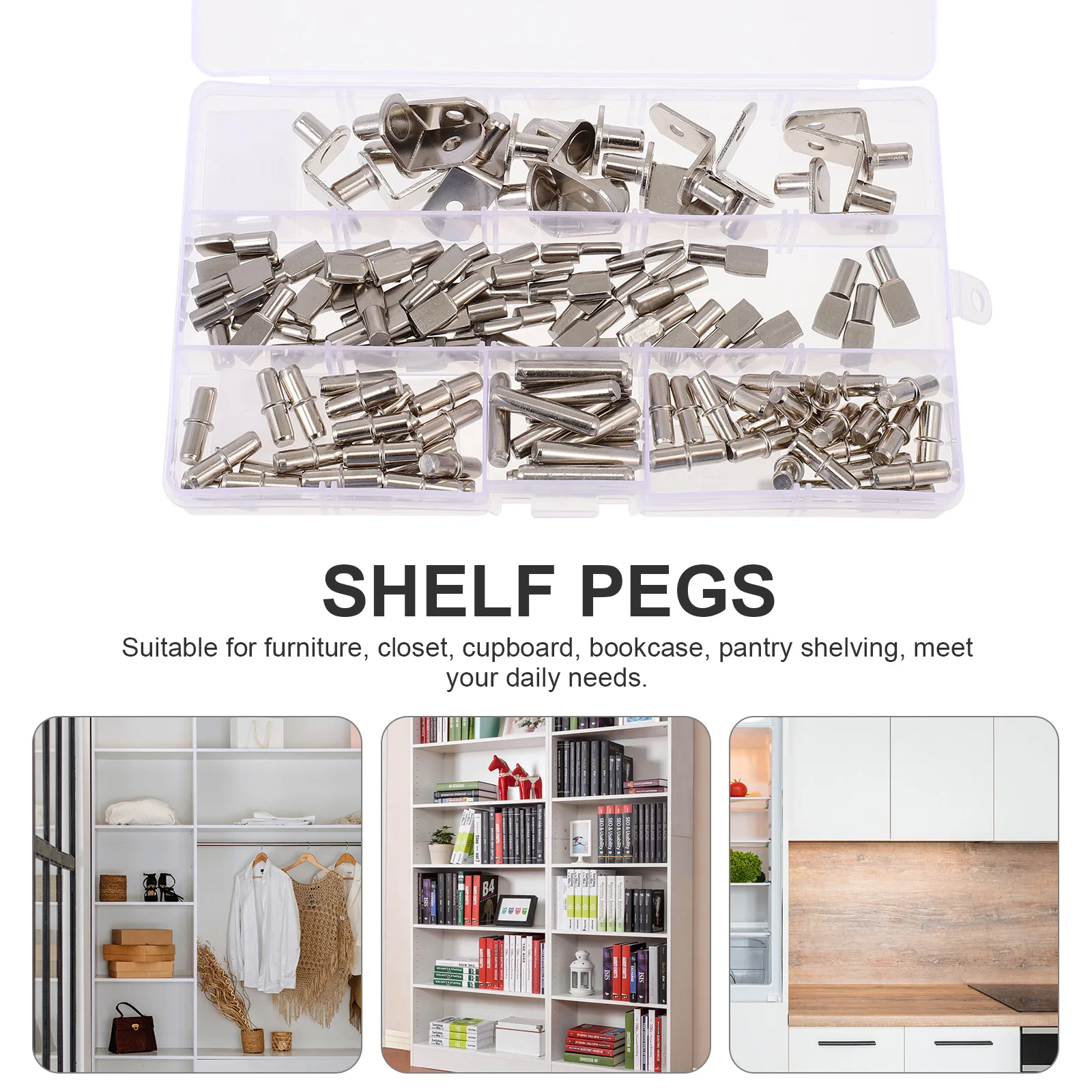 

Shelf Pegs Carbon Steel Layer Board Supports Durable for Cabinets Bookshelves Furniture Wardrobes Shelf Pin KitBracket Hardware