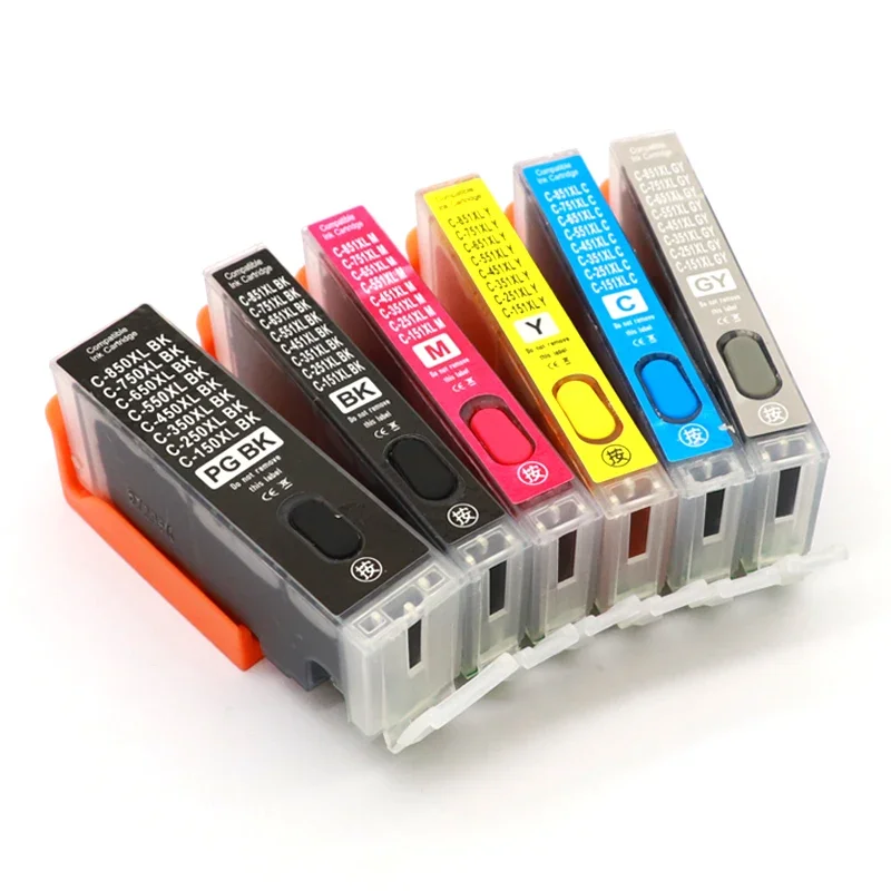 1 مجموعة BCI-350 BCI-351 350 351 خرطوشة الحبر القابلة لإعادة الملء 5 اللون لكانون PIXUS MG5430 MG5530 MG5630 iP7230 MX923 IX6830 طابعة