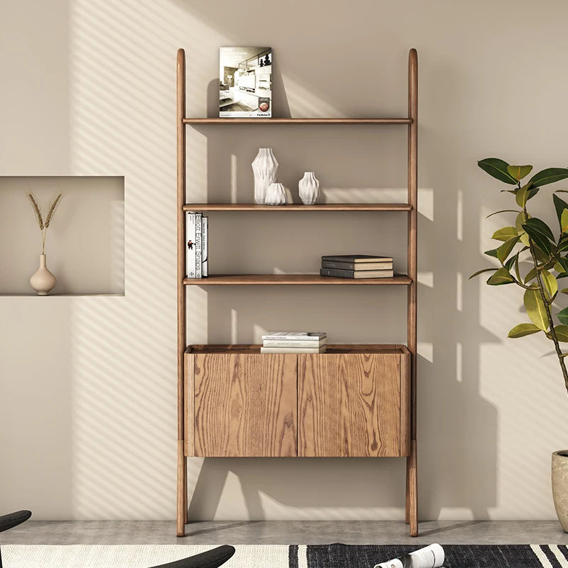 خزانة كتب من الخشب الصلب الاسكندنافي خزانة جانبية لتناول الطعام من خشب الرماد خزانة شرفة من الخشب الصلب شقة صغيرة خزانة بوجو منزلية أرضية ra
