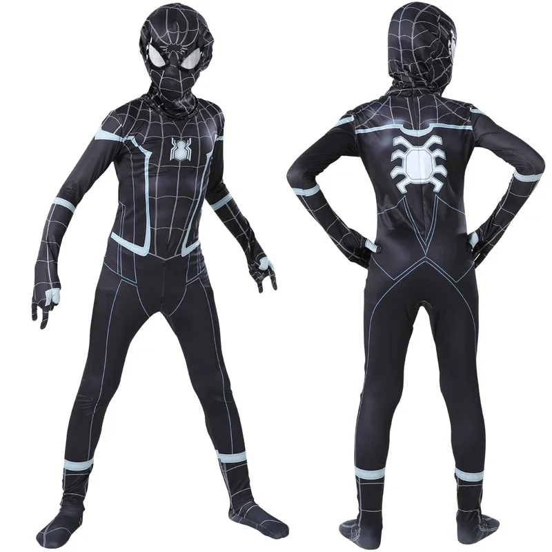 Anime Cosplay Spiderman Costume completo attaccato maschera per gli occhi regali di compleanno body per ragazzi e ragazze