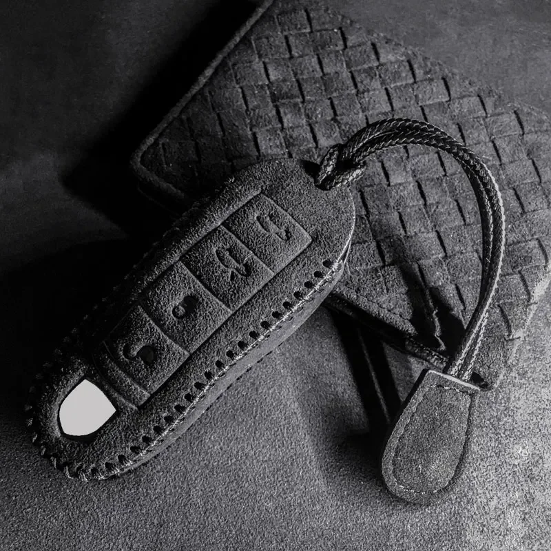 

Suede car key case car keychain car key bag for Porsche Cayenne macan Panamera Interior Auto Accessories