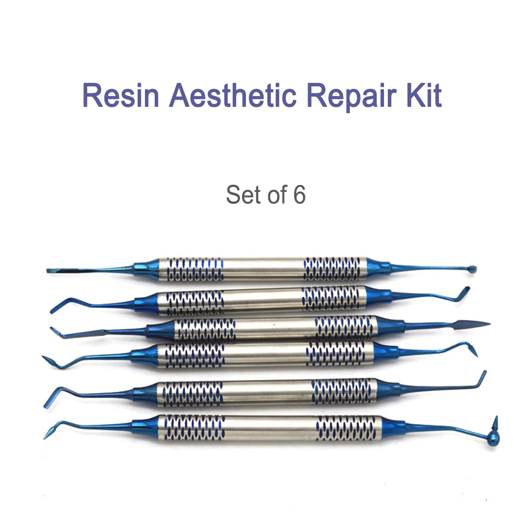 Dental Resin Fillers Aesthetic Repair Kit Restorations Filling Implant Tools Dental Instrument Set