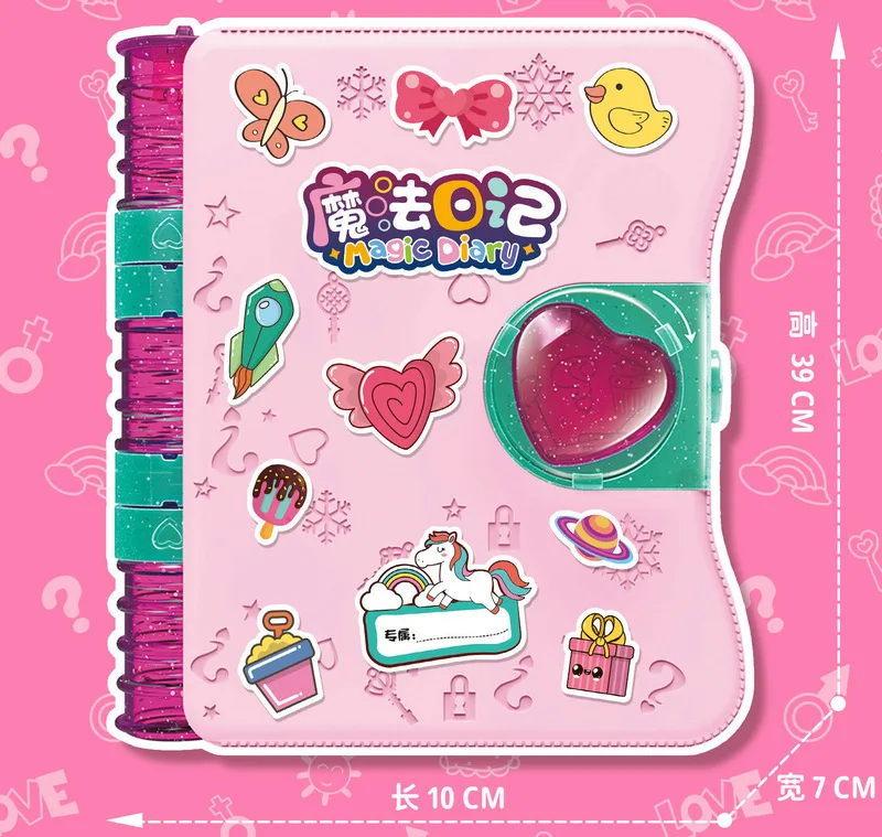 2022 New Magic Book Stationery Set Cartoon Hairpin Pendant Sticker Children\'s Play House Toy Gift for 3 4 5 6 7  Years Old Girls