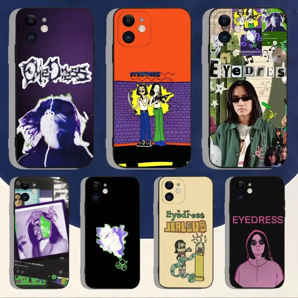 

Eyedress Stoner Phone Case For iPhone 16,15,14,13,12,11,Pro,Max,Plus,X,XS,XR,SE,8,7,Mini,Soft Silicone Black Case
