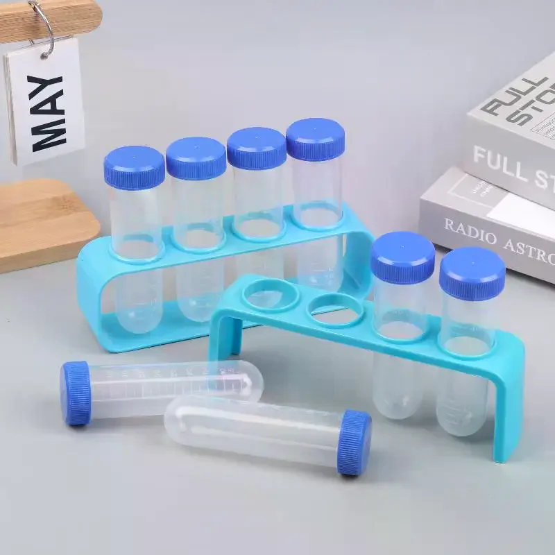 4Pcs Clear 50ml Centrifuge Tubes With Test Tubes Stands Science Kit For School Science Experiment Educational Suppiles