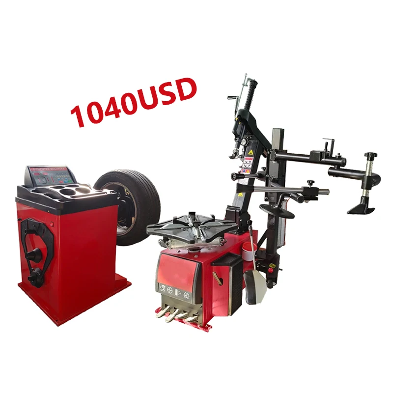 Hot Selling 2024 Tyre Fitting Machine Wheel Balancer Combo with Tire Changer for Wheel Balancing and Changing Tyres