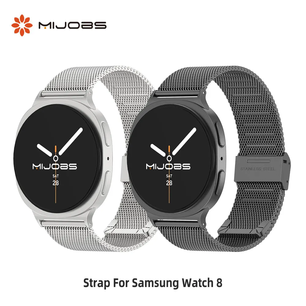 Strap for Galaxy Watch 8 40mm/44mm/Classic 46mm Watchband for Samsung Galaxy Watch 8 Wristband for Samsung Watch 8 Metal Strap