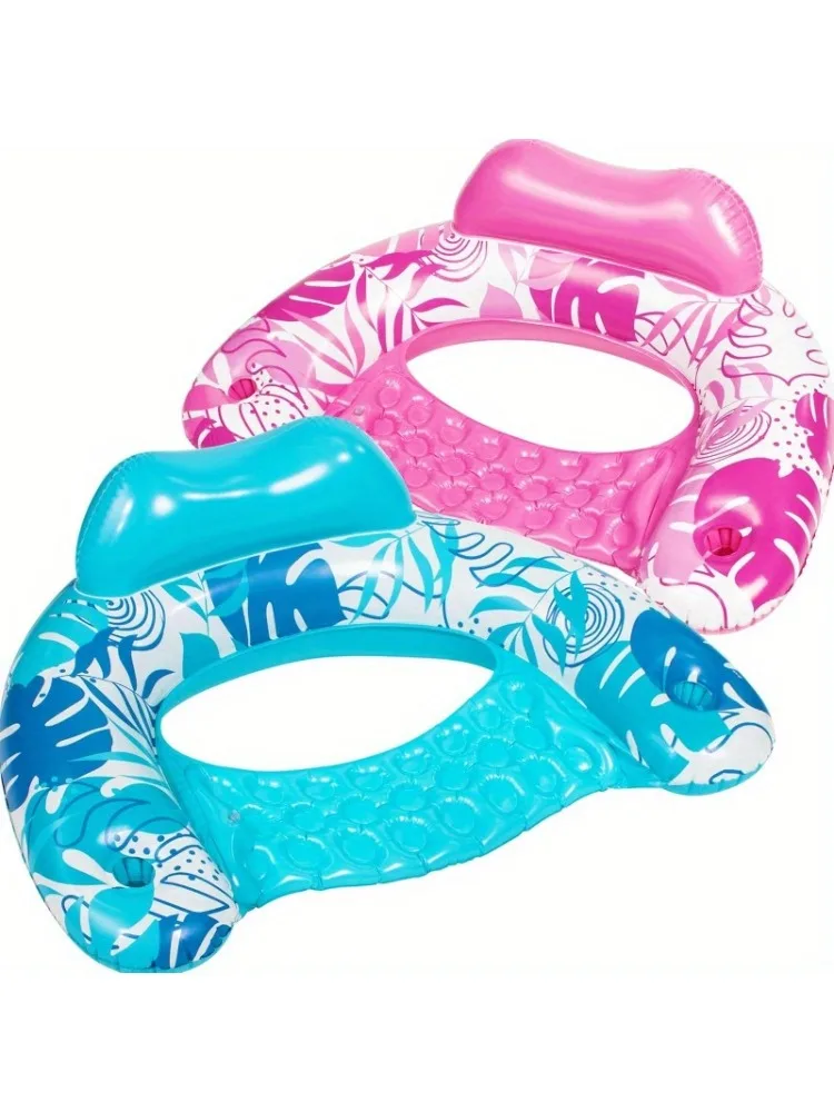 Sloosh 2er-Pack aufblasbare Pool-Schwimmtiere, Pool-Sessel für Erwachsene mit Getränkehaltern, Wasserballons, Hängematte, Schwimmnudel-Matte für Sommer-Wasserpartys
