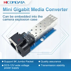 Mini convertidor multimedia Gigabit de 100/1000M, SFP, Puerto Rj45 de fibra SC, transceptor óptico A/B, interruptor Ethernet de fibra de 3km con fuente de alimentación
