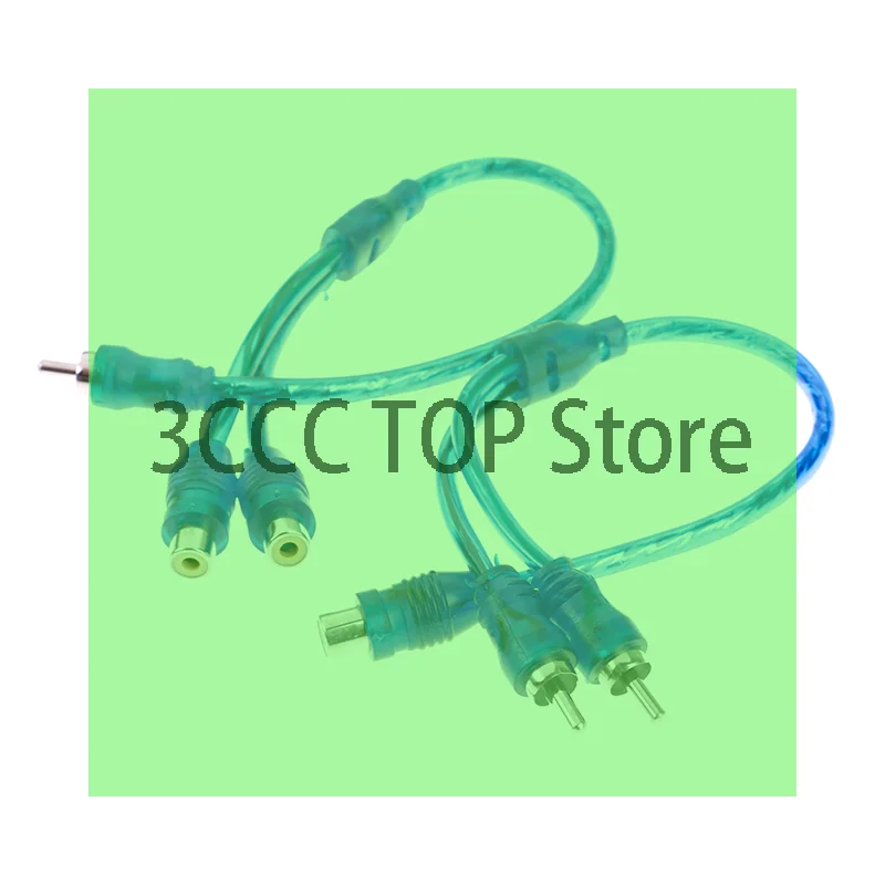 1Pc RCA female to male splitter stereo audio Y adapter cable wire connector