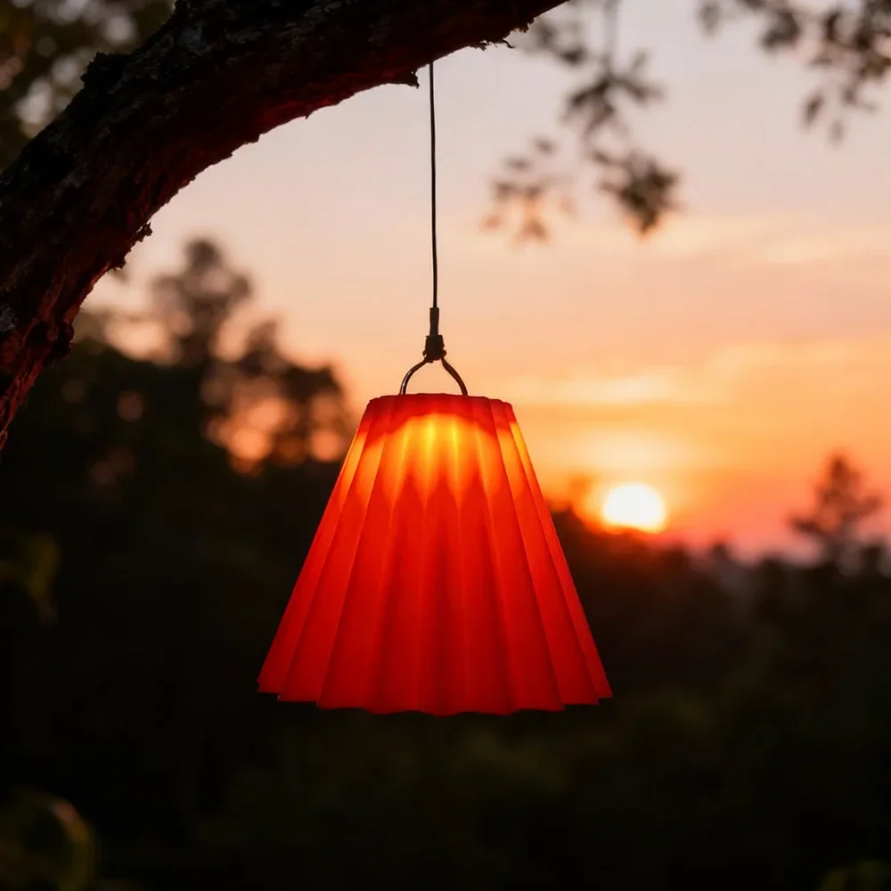 Outdoor Camping Lampshade Foldable Hanging Lampshade Portable Tent Light Diffuser Night Hiking And Picnic Decorative Lampshade