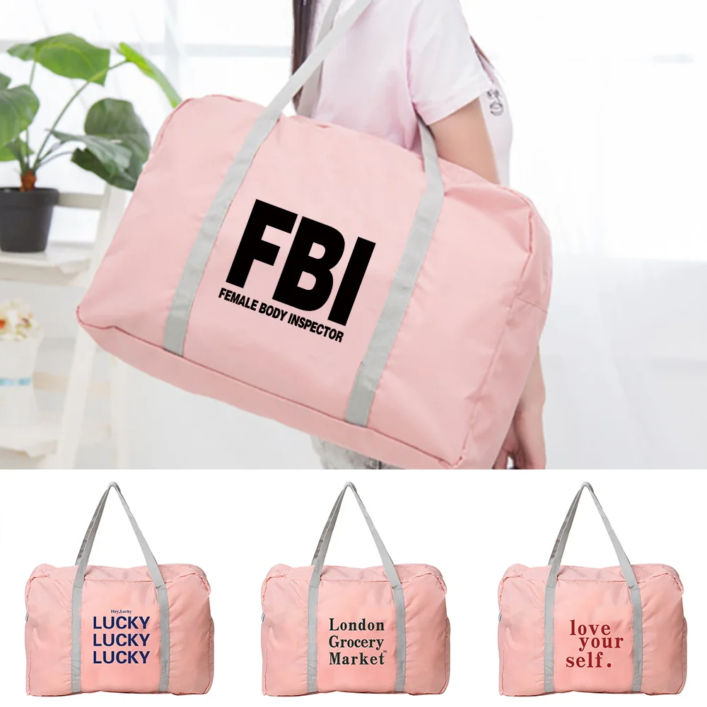 

Handheld Travel Bag Spacious Durable Lightweight Large Capacity Business Travel Accessories Walls Pattern Printing Series