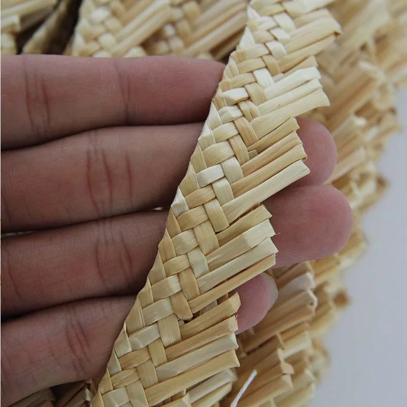 Natural Serrated Wheat Straw Braid Plait Dyeable Hand Woven Grass Braid DIY Raw Material for Handicraft Flower Ornament Craft