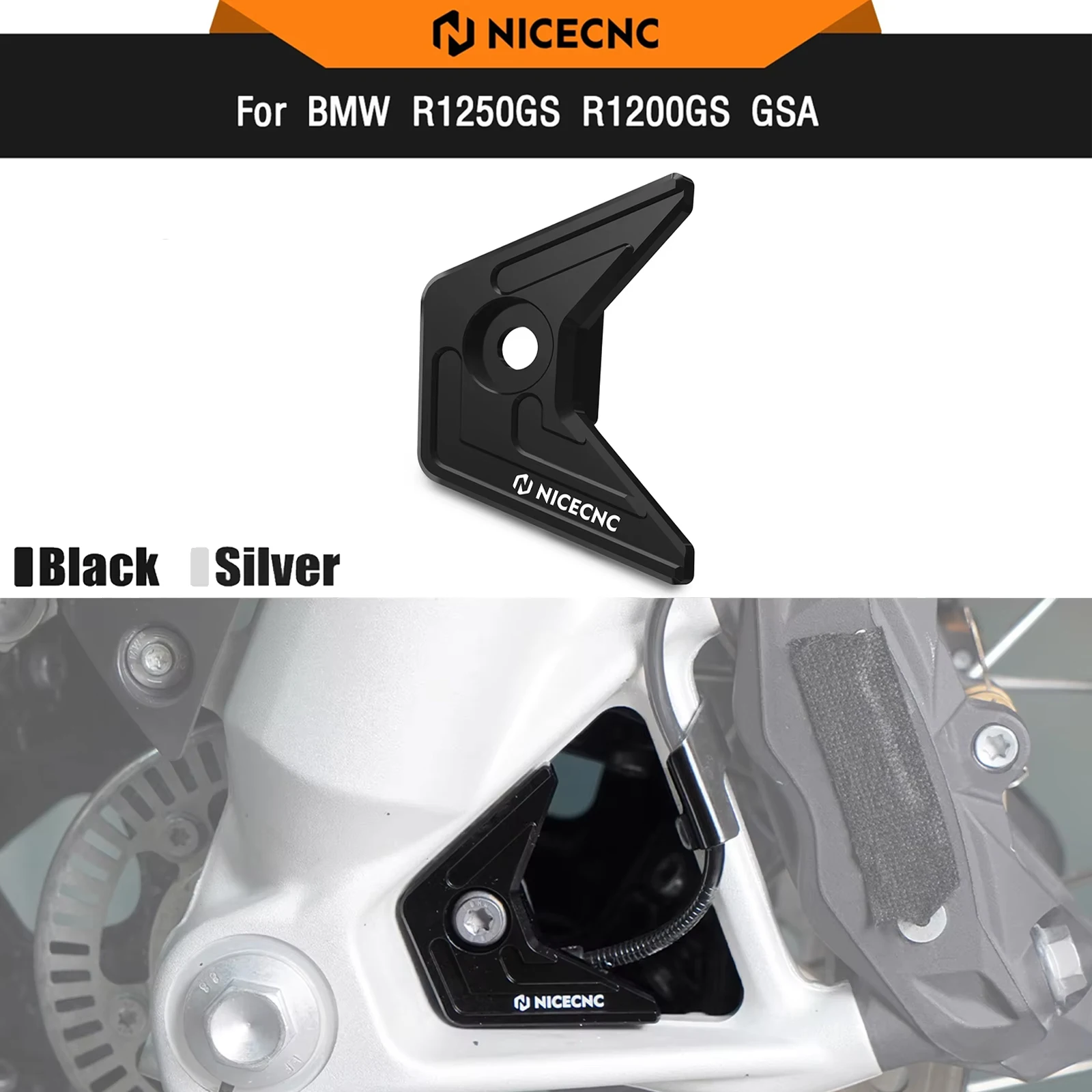 

For BMW R1250GS R1200GS GSA Front ABS Sensor Guard R 1250 GS R1250GS Adventure 2019-2024 R 1200 GS R1200GS Adventure 2013-2018