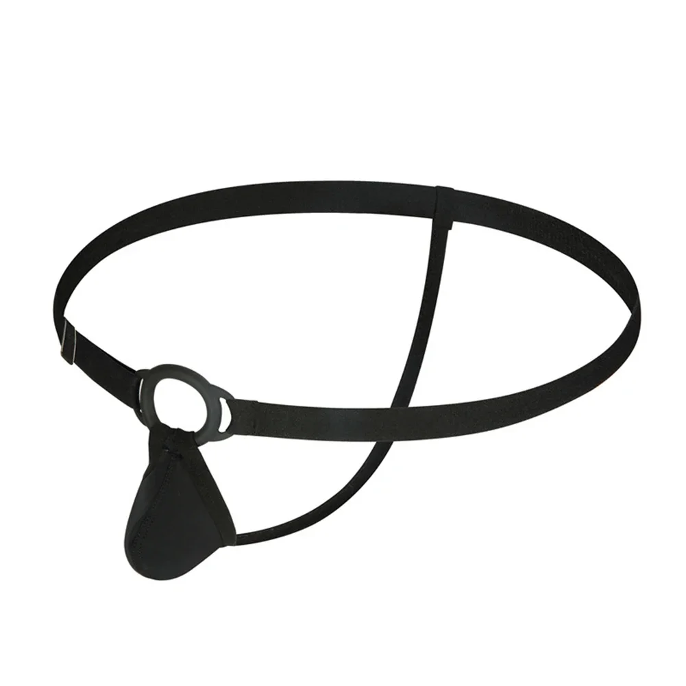 

For Adult Parties Cockring Underwear Elastic Strap Underpants Black Thong For Men Black Underwear Men's Sexy Thong Nylon Fabric