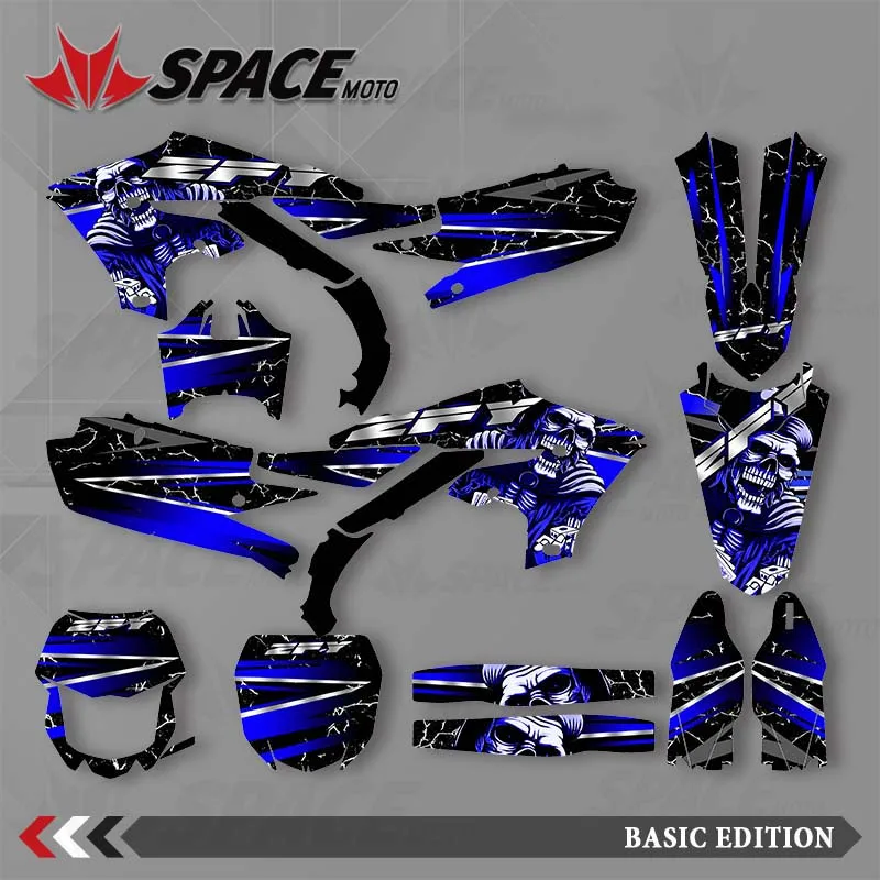 

SPACE для Yamaha YZF250 2019-2023 YZF450 2018-2022 WRF450 2019-2022 WRF250 2020-2023 комплекты графических наклеек для мотоциклов