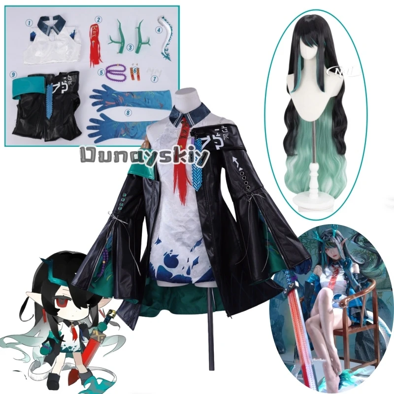 

Dusk Cosplay Game Arknights Dusk Cosplay Costume Wig Carnival Dress Uniforms Fashion Female Activity Party Role Play Clothing