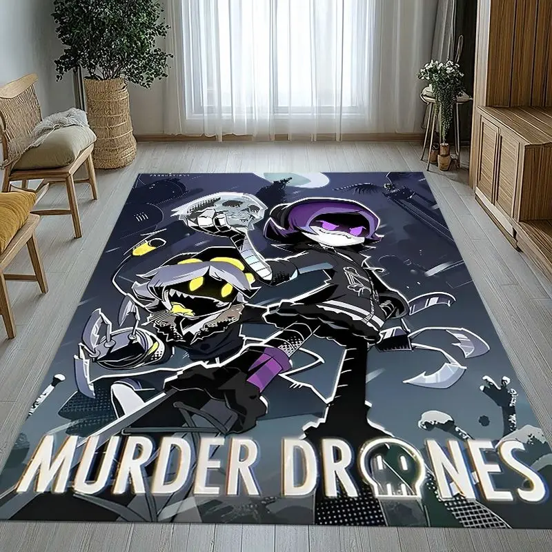 Murder Drones Uzi N Cyn Cartoon Soft Non-Slip Large Area Rug for Living Room,Bedroom Playroom Carpet Mat for Sofa,Home Decor