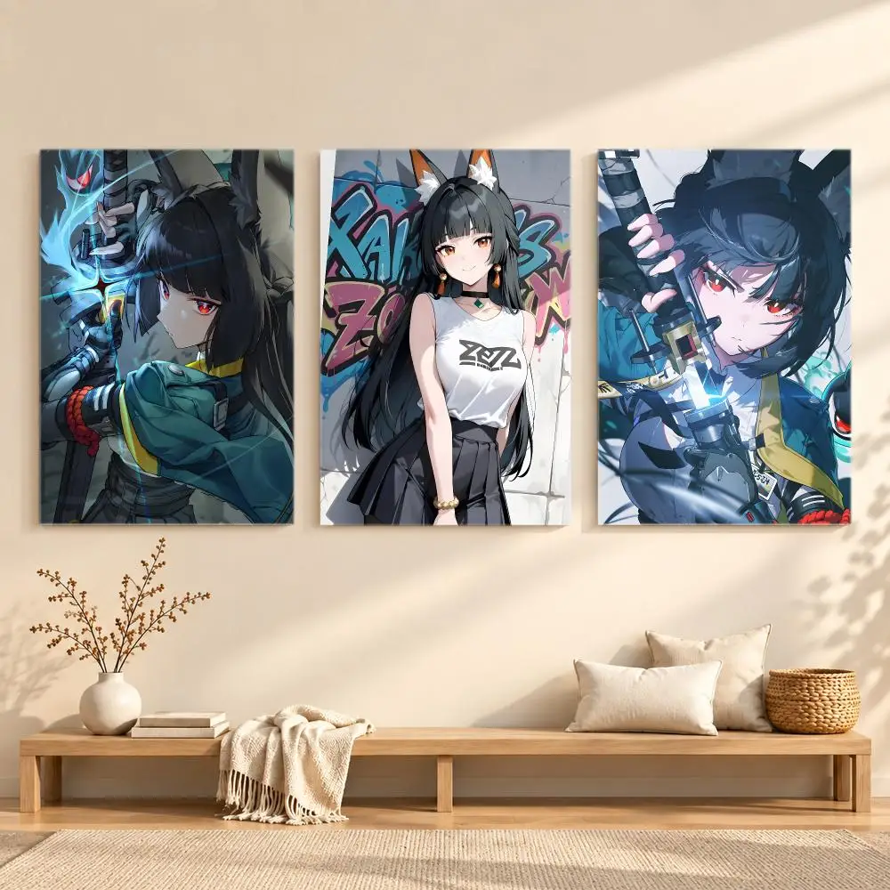 Game Character Z-Zenless Zone Zero Miyabi Hoshimi Poster Series Print Unframed Aesthetic Wall Decor Gift Living Room Bedroom