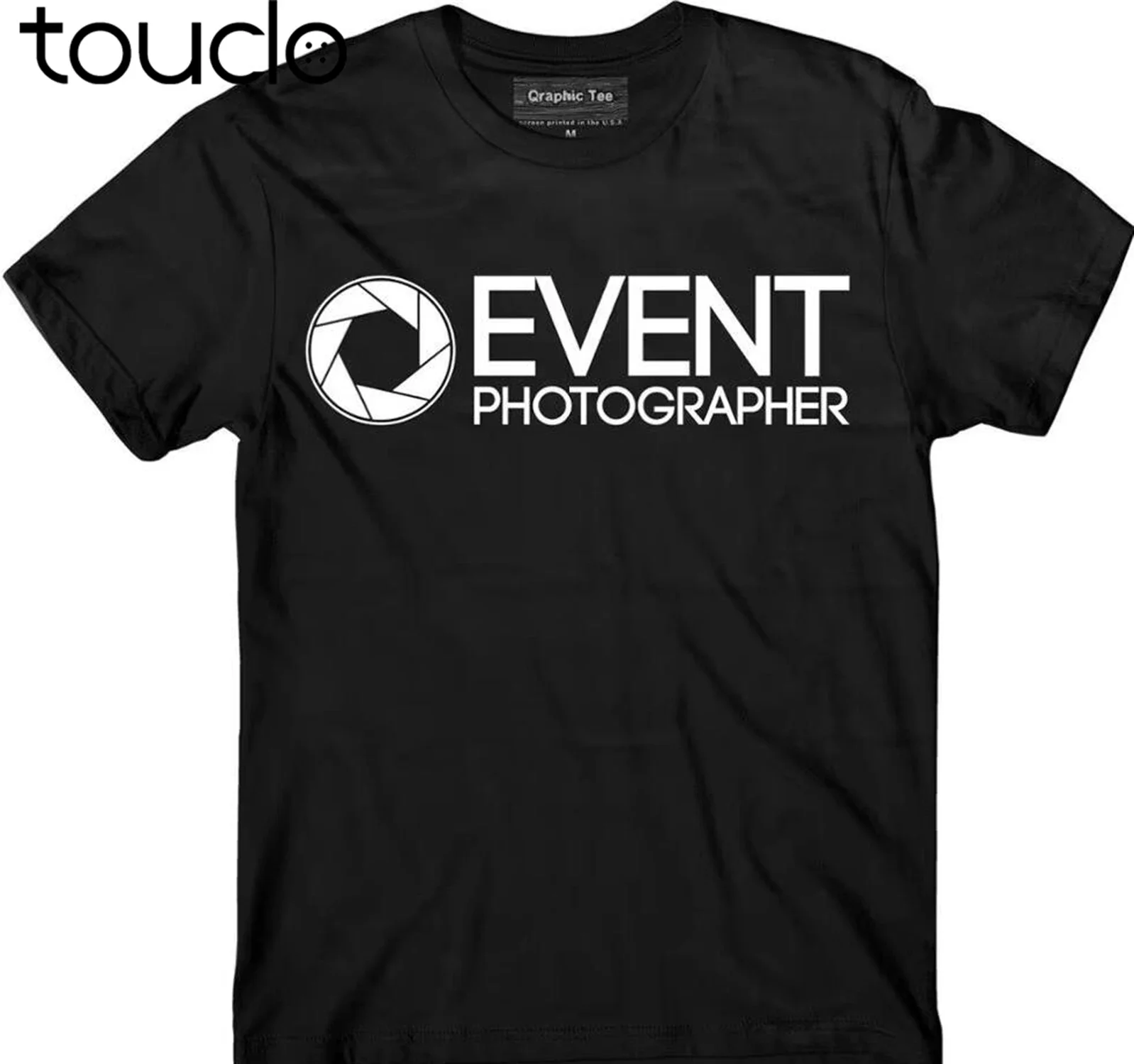 Camiseta para fotógrafo, camiseta para fotógrafo de eventos que brilla en la oscuridad, camiseta para eventos, la más nueva, camiseta para hombre con cuello redondo y estampado de algodón
