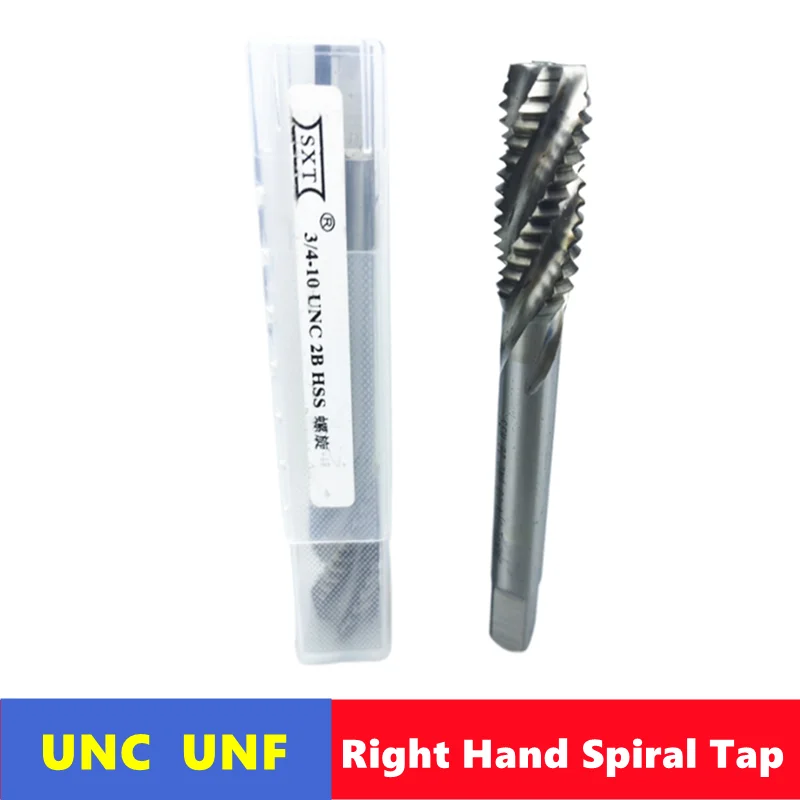 American Spiral Groove Machine Tap Usado para Ferramentas de Perfuração e Rosca Interna Unc Unf W6542 Hss 1pc Aço Inoxidável