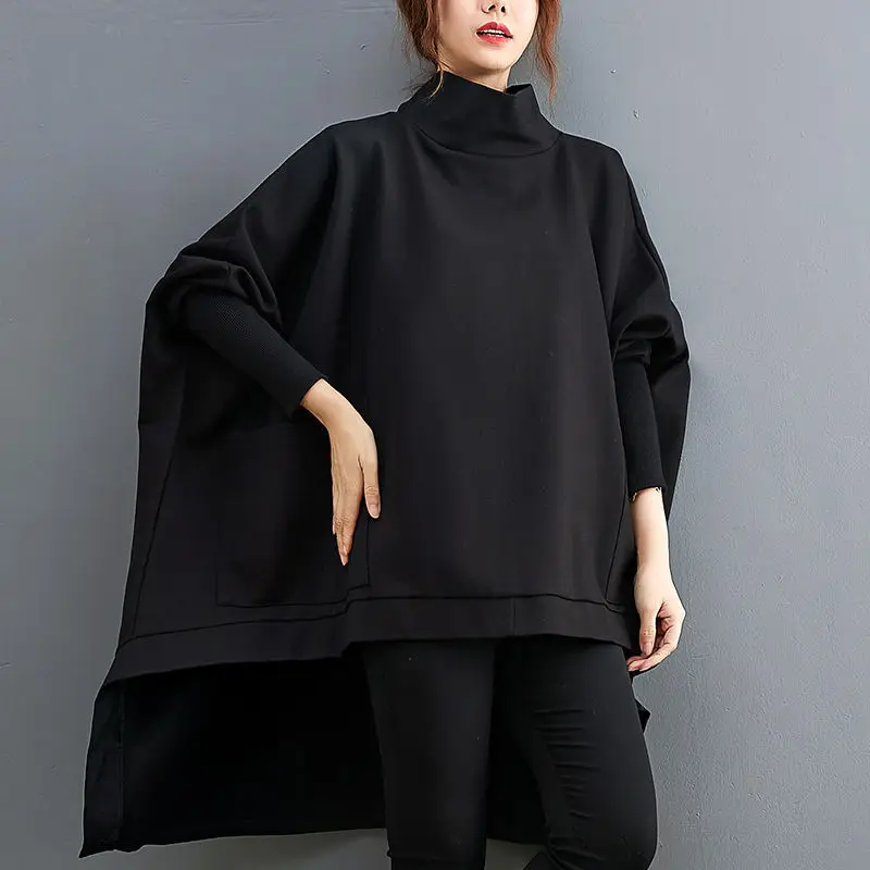 

Свободная женская толстовка с высоким воротником, пальто с капюшоном, осень-зима, новый стиль, повседневный утягивающий топ TT237