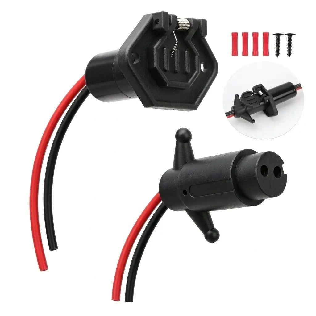Waterproof 12V Quick Connect Wiring Kit 10AWG for Trolling Motors Supporting High-Current DC Power Transfer in Marine Settings