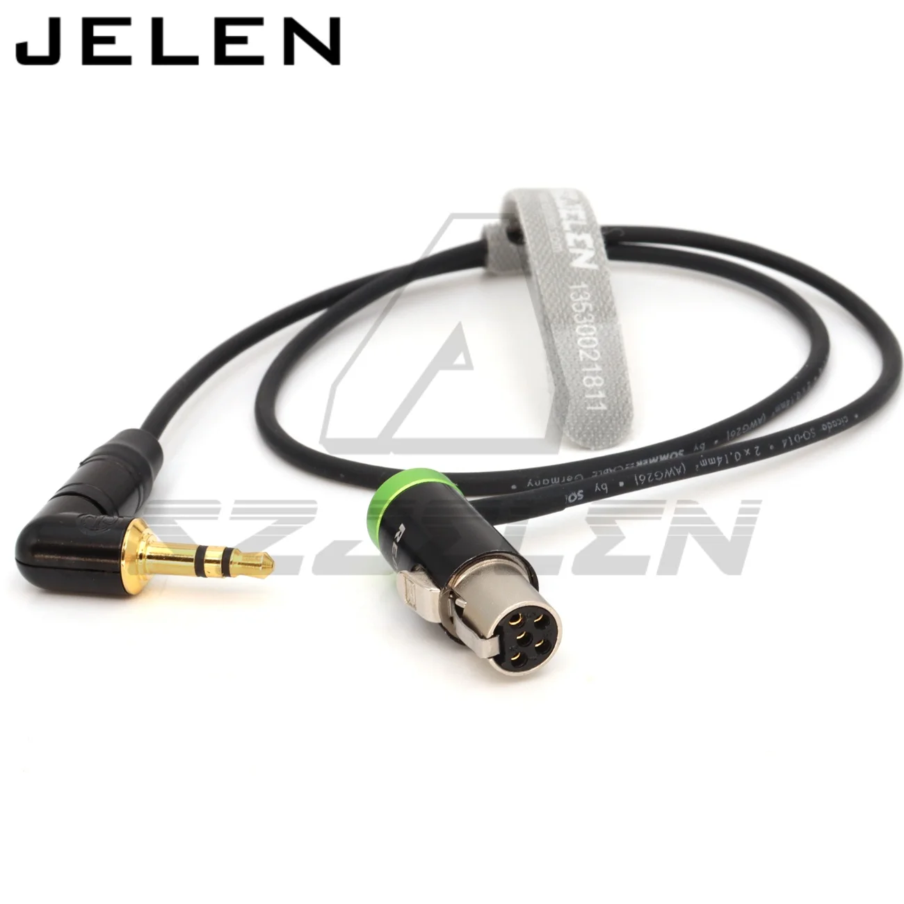 Low Profile TA5F to 3.5mm TRS Audio-Cable for Lectrosonics DCHR Receiver SMQV